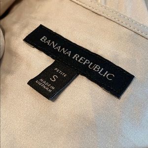 Banana Republic Petite Sm Satin Gold Blouse Rare